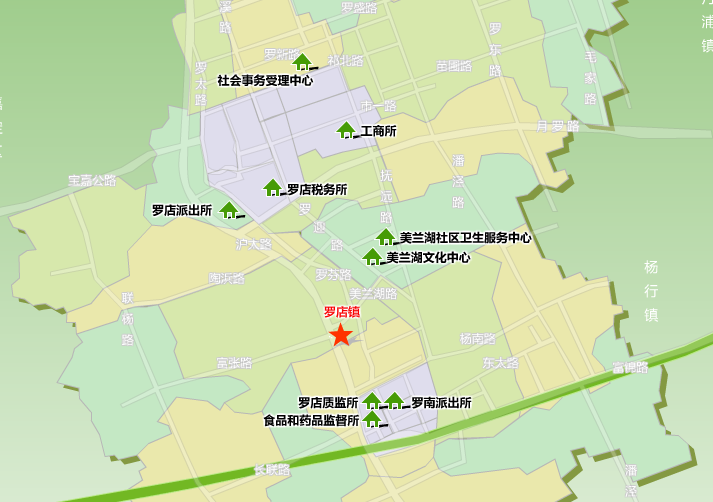 上海宝山区罗店镇地图